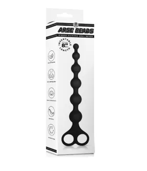 8 SILICONE BALL BEADS - BLACK