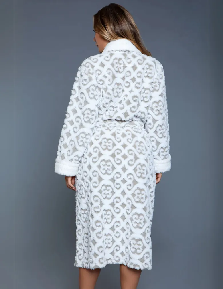 Be Wicked 2069 Kimmie Robe Grey/White