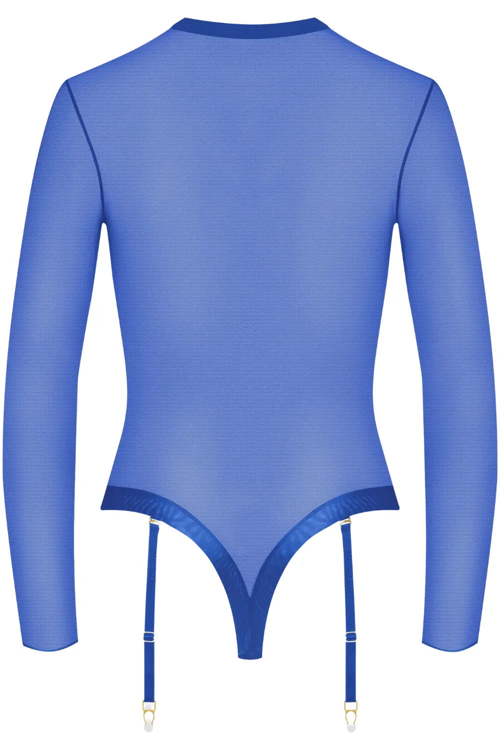 Corps  Corps Long Sleeved Thong Bodysuit Neon Blue