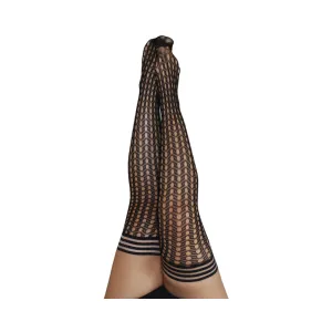 Kixies Mimi Black Fishnet Circles Size D