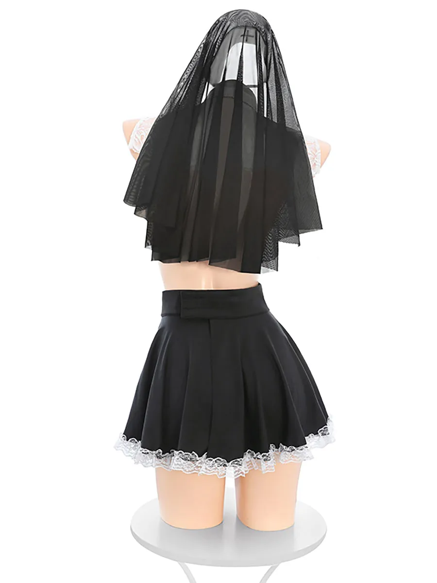 Lace Nun Sister Lingerie Dress