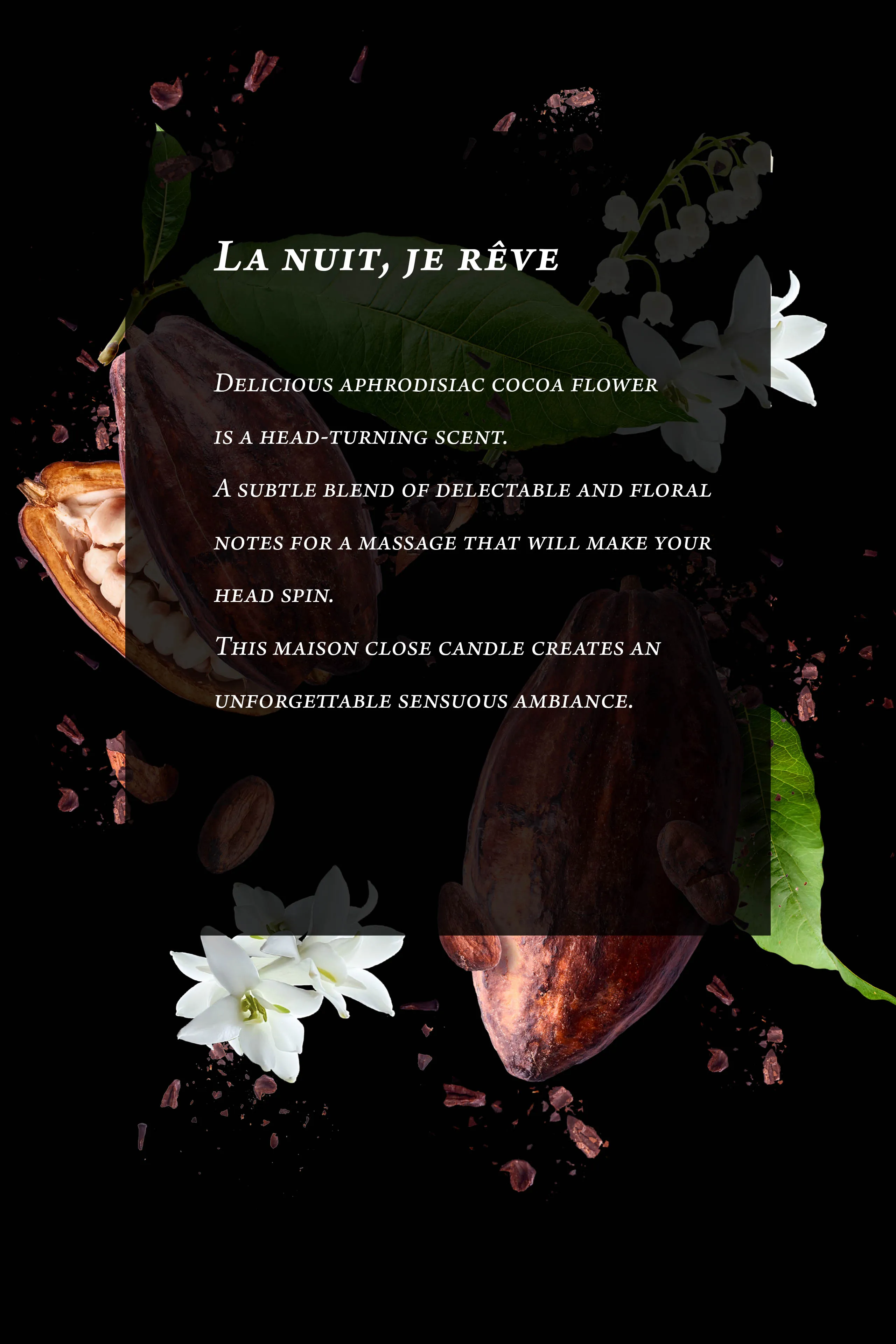 Massage Candle - Cocoa blossom - La nuit. je rve