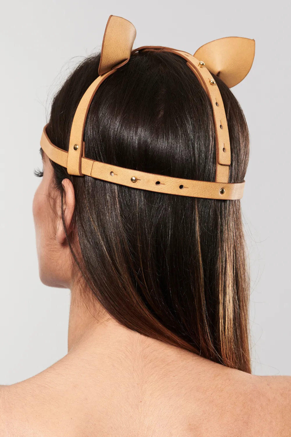Maze Vegan Leather Cat Ear Head Harness