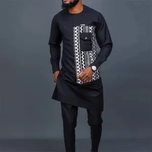 Men Bold Ethnic Casual Cotton Outfit Set