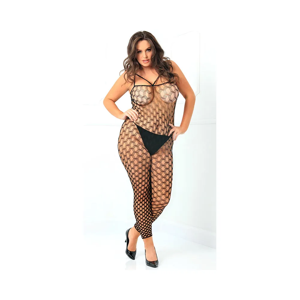 Rough Diamond Bodystocking Black Plus Size