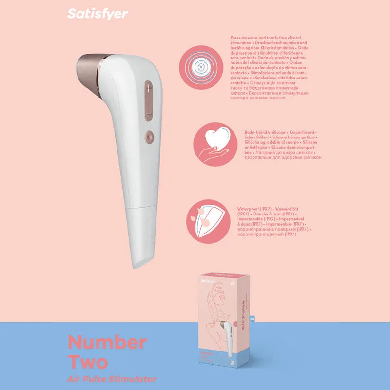Satisfyer 2 Air Waves Pulse Clitoral Stimulator Clit Sucker Vibrator Sex Toy