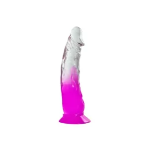 Two Tone 6 PVC Dong in Clear/Purple